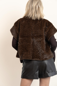 Aaiko |  Faux fur cardigan Amala | brown | Picture 8