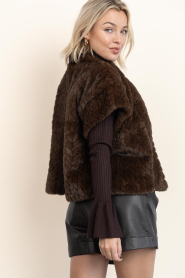 Aaiko |  Faux fur cardigan Amala | brown | Picture 9