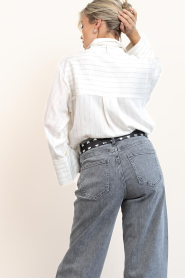 Aaiko |  Striped blouse with bow Elda | white | Picture 9