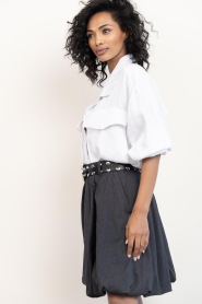 Copenhagen Muse |  Mini balloon skirt Tailor | grey | Picture 6