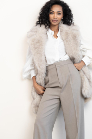 Copenhagen Muse |  Faux fur oversized waistcoat Plushy | beige | Picture 8