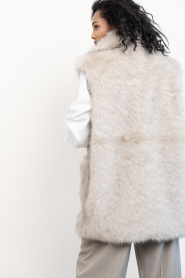 Copenhagen Muse |  Faux fur oversized waistcoat Plushy | beige | Picture 10