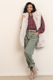 Copenhagen Muse |  Faux fur oversized waistcoat Plushy | beige | Picture 3