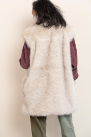Copenhagen Muse |  Faux fur oversized waistcoat Plushy | beige | Picture 7