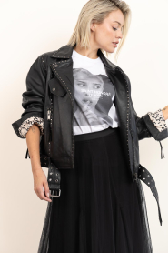 Copenhagen Muse :  Oversized studs jacket Royal | black - img4
