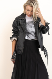 Copenhagen Muse :  Oversized studs jacket Royal | black - img5