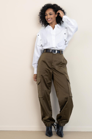 Copenhagen Muse |  Sturdy satin cargo Tino | green | Picture 3