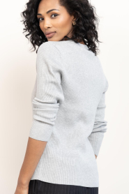 Copenhagen Muse | Stretch viscose blend top Veran | grijs | Afbeelding 7