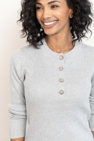 Copenhagen Muse | Stretch viscose blend top Veran | grijs | Afbeelding 8