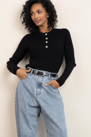 Copenhagen Muse |  Stretch viscose blend top Veran | black | Picture 7