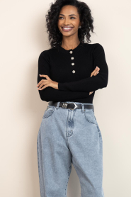 Copenhagen Muse |  Stretch viscose blend top Veran | black | Picture 5