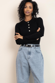Copenhagen Muse |  Stretch viscose blend top Veran | black | Picture 4