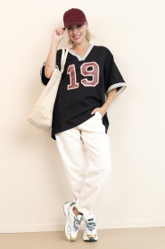 Copenhagen Muse |  Oversized baseball shirt Adia | black | Picture 3