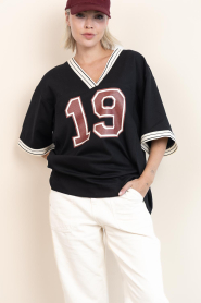 Copenhagen Muse |  Oversized baseball shirt Adia | black | Picture 5