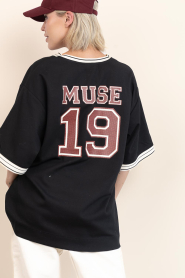 Copenhagen Muse |  Oversized baseball shirt Adia | black | Picture 7