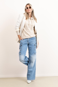 Copenhagen Muse |  Hoodie with logo Rocco | beige | Picture 4