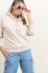 Copenhagen Muse |  Hoodie with logo Rocco | beige | Picture 5