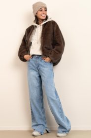 Copenhagen Muse |  Hoodie with logo Rocco | beige | Picture 3