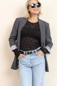 Copenhagen Muse |  Lace stretch top Hanna | Black | Picture 2