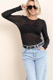 Copenhagen Muse |  Lace stretch top Hanna | Black | Picture 4