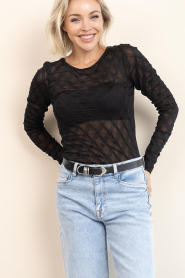 Copenhagen Muse |  Lace stretch top Hanna | Black | Picture 5