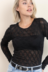Copenhagen Muse |  Lace stretch top Hanna | Black | Picture 9