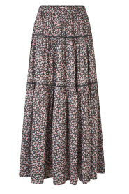 Lollys Laundry |  Maxi skirt with print Sunset | blue | Picture 1