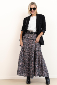 Lollys Laundry |  Maxi skirt with print Sunset | blue | Picture 2