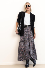 Lollys Laundry |  Maxi skirt with print Sunset | blue | Picture 3