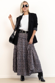 Lollys Laundry |  Maxi skirt with print Sunset | blue | Picture 4