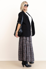 Lollys Laundry |  Maxi skirt with print Sunset | blue | Picture 5