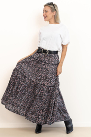 Lollys Laundry |  Maxi skirt with print Sunset | blue | Picture 7
