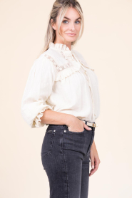 Lollys Laundry |  Top with embroidery details Gemma | natural | Picture 7