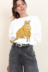 Lollys Laundry |  Sweater with print Sydney | white | Picture 4