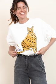 Lollys Laundry |  Sweater with print Sydney | white | Picture 5