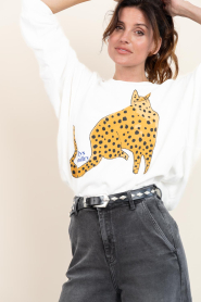 Lollys Laundry |  Sweater with print Sydney | white | Picture 6