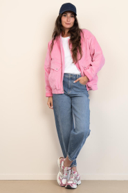 Lollys Laundry |  Corduroy bomber jacket Hawaii | pink | Picture 3