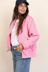 Lollys Laundry |  Corduroy bomber jacket Hawaii | pink | Picture 4