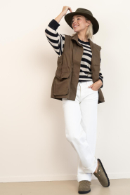 Lollys Laundry |  Canvas waistcoat Ami | dark green | Picture 4