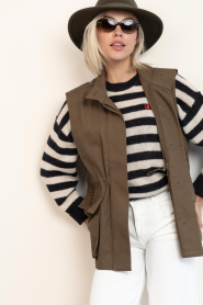 Lollys Laundry |  Canvas waistcoat Ami | dark green | Picture 9