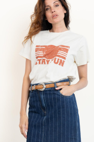 ba&sh |  T-shirt with print Reese | natural | Picture 2