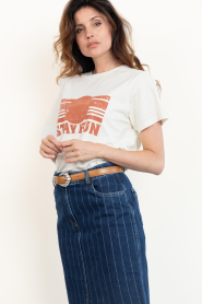 ba&sh |  T-shirt with print Reese | natural | Picture 5