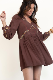 ba&sh |  Viscose mini dress Tay | brown | Picture 5