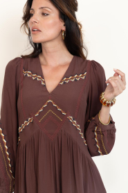 ba&sh |  Viscose mini dress Tay | brown | Picture 8
