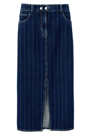 ba&sh |  Denim pinstripe midi skirt Romy | blue | Picture 1