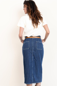 ba&sh |  Denim pinstripe midi skirt Romy | blue | Picture 5