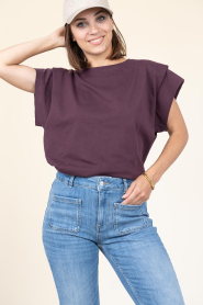 ba&sh |  T-shirt Pio | burgundy | Picture 2