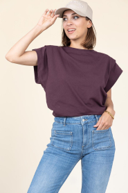 ba&sh |  T-shirt Pio | burgundy | Picture 4