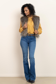 ba&sh |  Blouse with embroidery Jaky | yellow | Picture 3