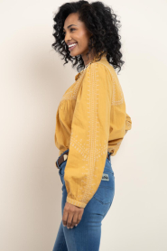 ba&sh |  Blouse with embroidery Jaky | yellow | Picture 8